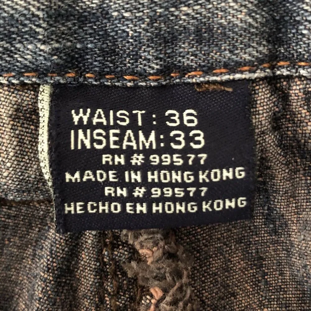 VTG Phat Farm Baggy Jeans Mens Size 36x32 Wide Leg Streetwear Skater Grunge